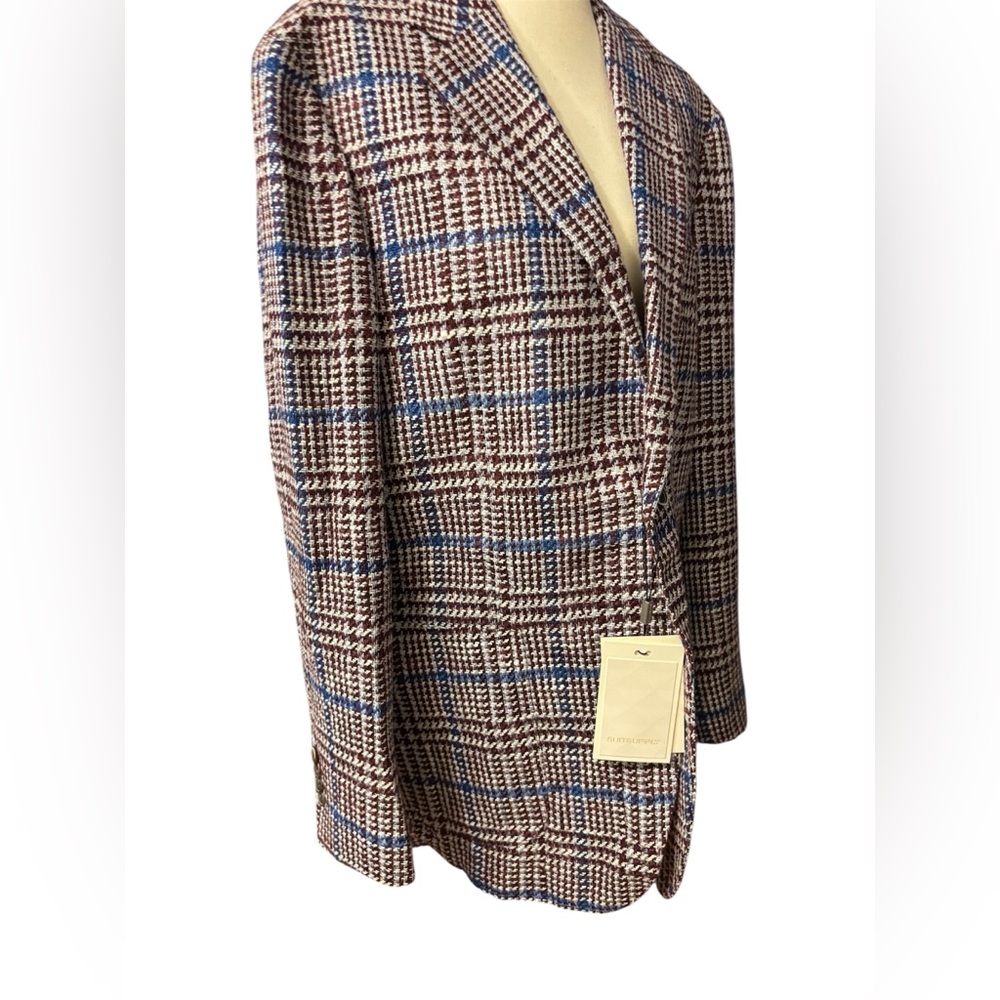 Suitsupply Brown and Blue Checkered Blazer - Picture 7 of 17